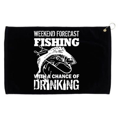 Weekend Forecast Fishing With A Chance Of Drinking Grommeted Golf Towel