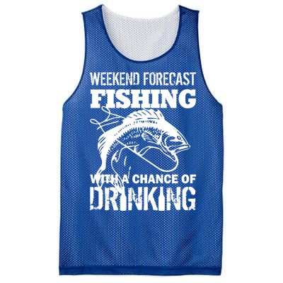 Weekend Forecast Fishing With A Chance Of Drinking Mesh Reversible Basketball Jersey Tank