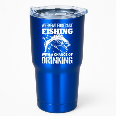 Weekend Forecast Fishing With A Chance Of Drinking Tumbler