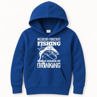 Weekend Forecast Fishing With A Chance Of Drinking Kids Hoodie