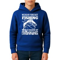 Weekend Forecast Fishing With A Chance Of Drinking Kids Hoodie