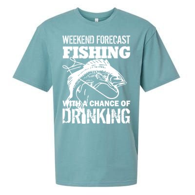 Weekend Forecast Fishing With A Chance Of Drinking Sueded Cloud Jersey T-Shirt