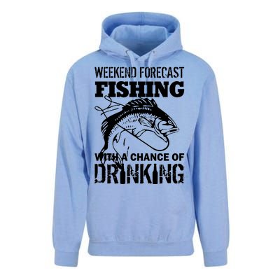 Weekend Forecast Fishing With A Chance Of Drinking Unisex Surf Hoodie