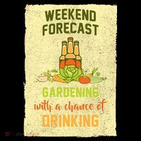 Weekend Forecast Gardening With A Chance Of Drinking Flexfit Unipanel Trucker Cap