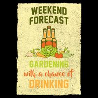Weekend Forecast Gardening With A Chance Of Drinking 16 in Basic Backpack