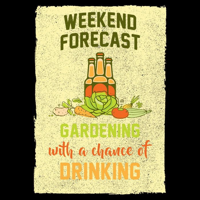 Weekend Forecast Gardening With A Chance Of Drinking 16 in Basic Backpack