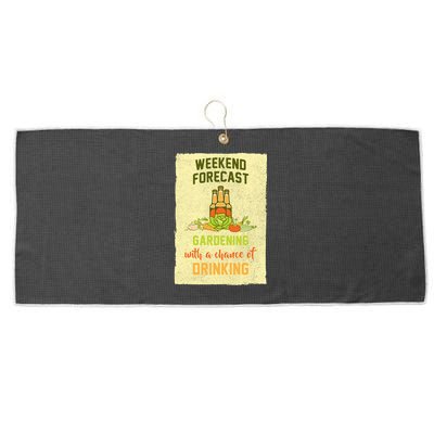 Weekend Forecast Gardening With A Chance Of Drinking Large Microfiber Waffle Golf Towel