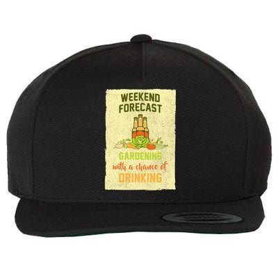 Weekend Forecast Gardening With A Chance Of Drinking Wool Snapback Cap