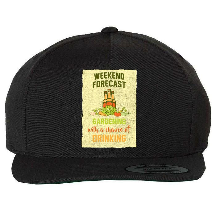 Weekend Forecast Gardening With A Chance Of Drinking Wool Snapback Cap