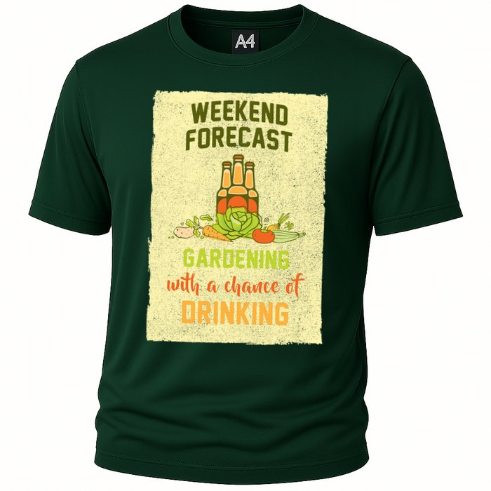 Weekend Forecast Gardening With A Chance Of Drinking Performance Shirt