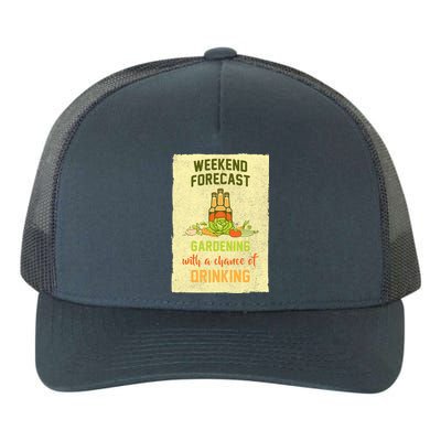 Weekend Forecast Gardening With A Chance Of Drinking Yupoong Adult 5-Panel Trucker Hat