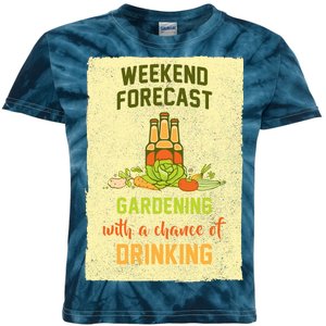 Weekend Forecast Gardening With A Chance Of Drinking Kids Tie-Dye T-Shirt