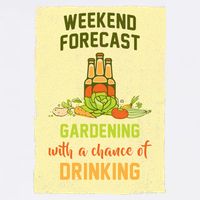 Weekend Forecast Gardening With A Chance Of Drinking Garment-Dyed Sweatshirt