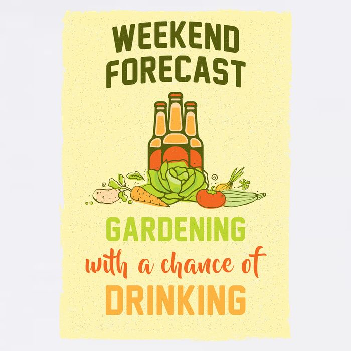 Weekend Forecast Gardening With A Chance Of Drinking Garment-Dyed Sweatshirt