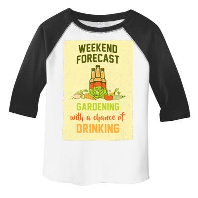 Weekend Forecast Gardening With A Chance Of Drinking Toddler Fine Jersey T-Shirt