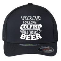 Weekend Forecast Golfing With A Side Of Beer Flexfit Unipanel Trucker Cap
