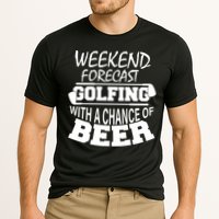 Weekend Forecast Golfing With A Side Of Beer Performance Shirt