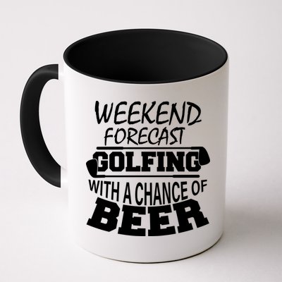 Weekend Forecast Golfing With A Side Of Beer Mug