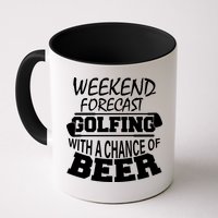 Weekend Forecast Golfing With A Side Of Beer Mug