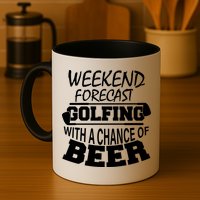 Weekend Forecast Golfing With A Side Of Beer Mug