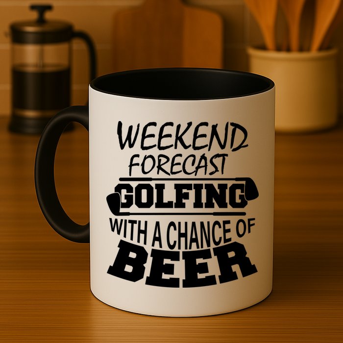Weekend Forecast Golfing With A Side Of Beer Mug