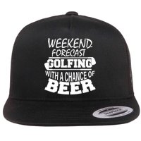 Weekend Forecast Golfing With A Side Of Beer Flatbill Hat