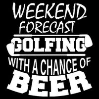Weekend Forecast Golfing With A Side Of Beer 16 in Basic Backpack