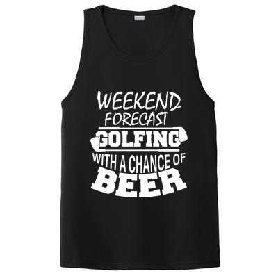Weekend Forecast Golfing With A Side Of Beer PosiCharge Competitor Tank
