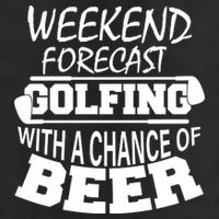 Weekend Forecast Golfing With A Side Of Beer Microfiber Hand Towel