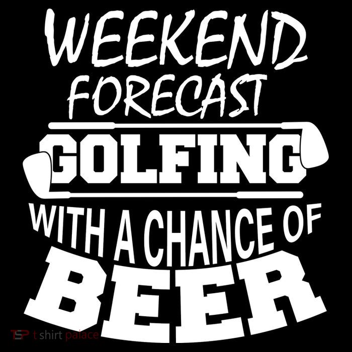 Weekend Forecast Golfing With A Side Of Beer Short Acrylic Beanie
