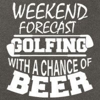 Weekend Forecast Golfing With A Side Of Beer Cotton Canvas Backpack