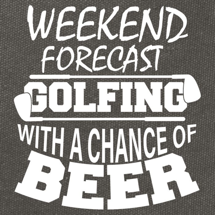Weekend Forecast Golfing With A Side Of Beer Cotton Canvas Backpack