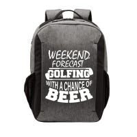 Weekend Forecast Golfing With A Side Of Beer Vector Backpack