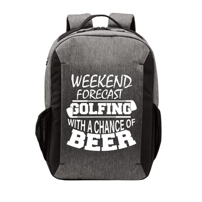 Weekend Forecast Golfing With A Side Of Beer Vector Backpack