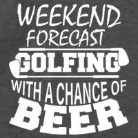 Weekend Forecast Golfing With A Side Of Beer Vector Backpack