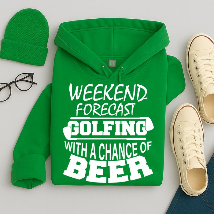 Weekend Forecast Golfing With A Side Of Beer Hoodie