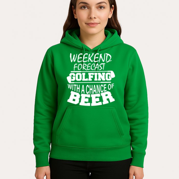 Weekend Forecast Golfing With A Side Of Beer Hoodie