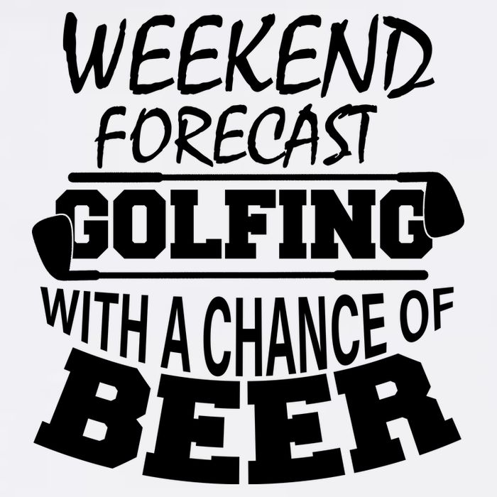 Weekend Forecast Golfing With A Side Of Beer Garment-Dyed Sweatshirt