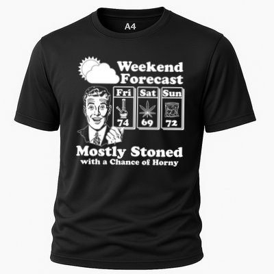 Weekend Forecast Mostly Stone With A Chance of Horny Vintage Retro Performance Shirt