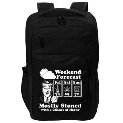 Weekend Forecast Mostly Stone With A Chance of Horny Vintage Retro Impact Tech Backpack