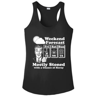 Weekend Forecast Mostly Stone With A Chance of Horny Vintage Retro Ladies PosiCharge Competitor Racerback Tank