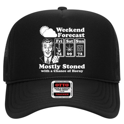 Weekend Forecast Mostly Stone With A Chance of Horny Vintage Retro Trucker Hat