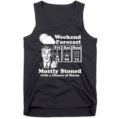Weekend Forecast Mostly Stone With A Chance of Horny Vintage Retro Tank Top