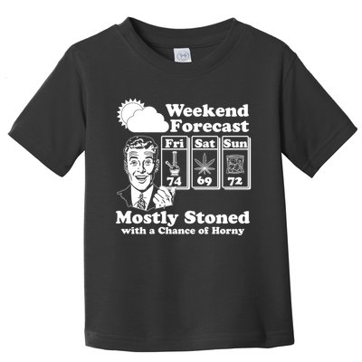 Weekend Forecast Mostly Stone With A Chance of Horny Vintage Retro Toddler T-Shirt