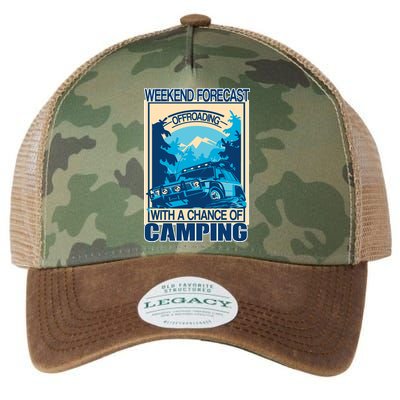 Weekend Forecast Offroading Chance Of Camping Legacy Tie Dye Trucker Hat