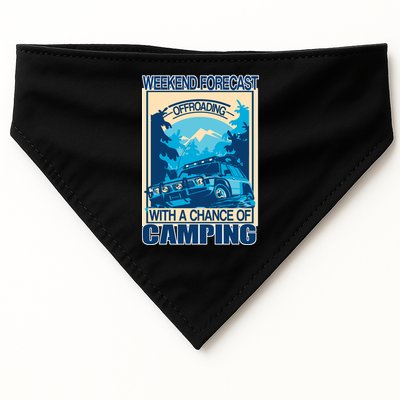 Weekend Forecast Offroading Chance Of Camping USA-Made Doggie Bandana