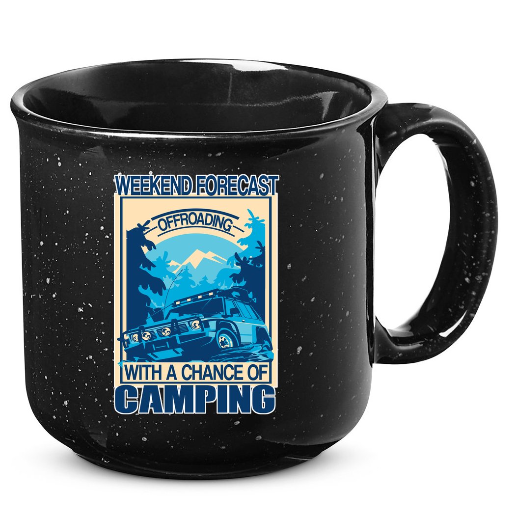 Weekend Forecast Offroading Chance Of Camping 15oz Campfire Ceramic Mug