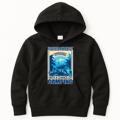 Weekend Forecast Offroading Chance Of Camping Kids Hoodie