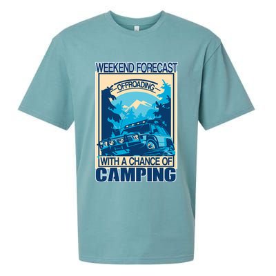 Weekend Forecast Offroading Chance Of Camping Sueded Cloud Jersey T-Shirt