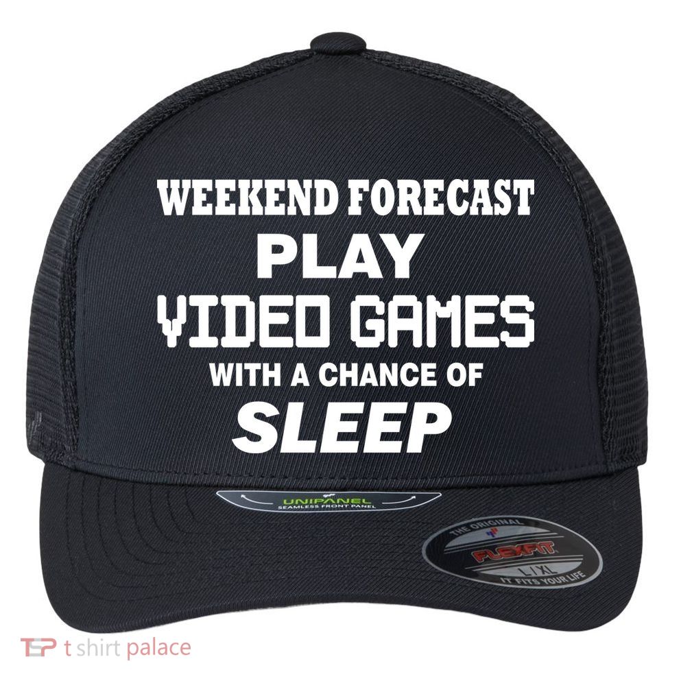 Weekend Forecast Play Video Games Flexfit Unipanel Trucker Cap